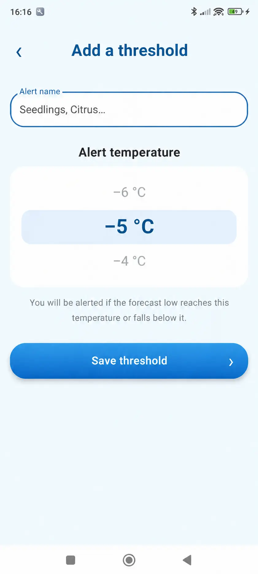 Een persoonlijke temperatuurdrempel maken